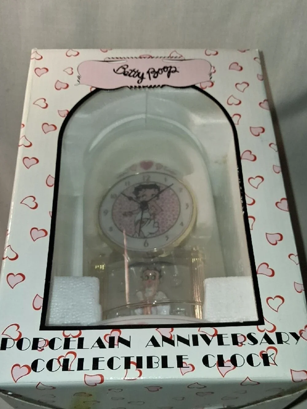 Vintage 2002 Betty Boop Anniversary Porcelain Decorative Clock Collectible